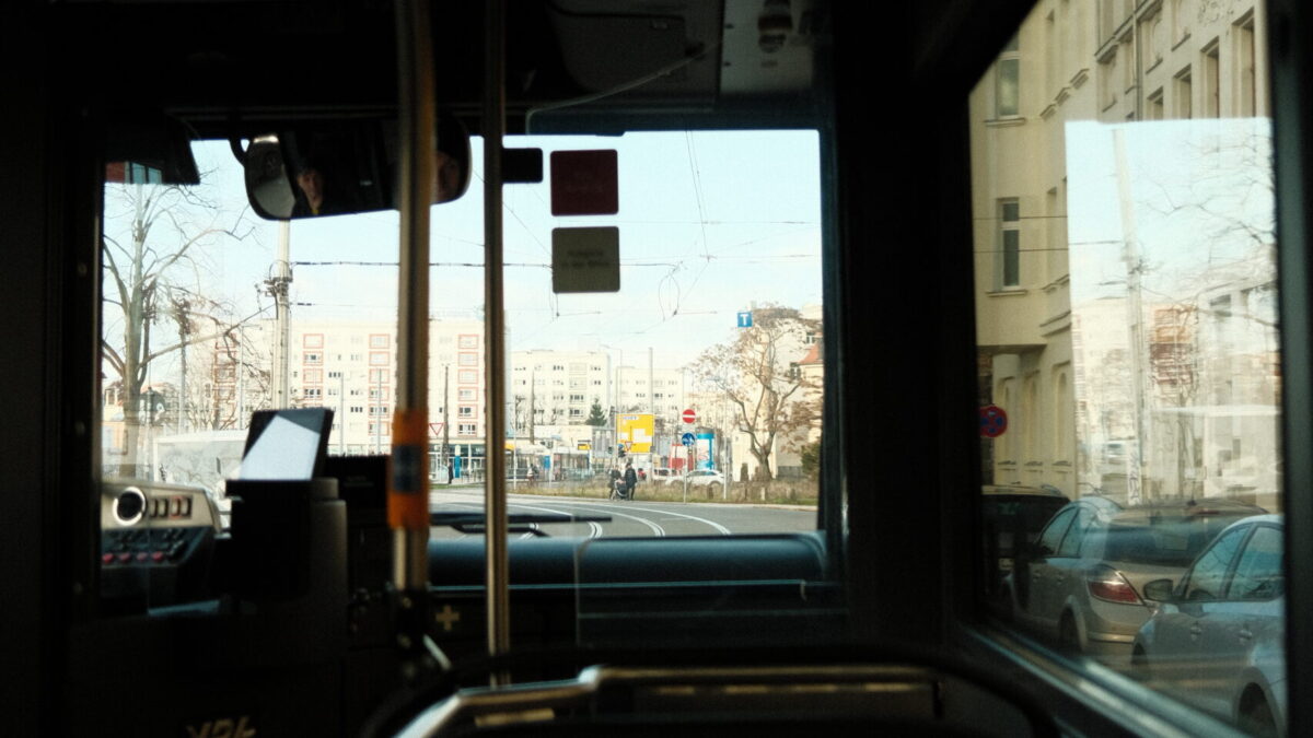 Ein Bus der Leipziger Verkehrsbetriebe (LVB)