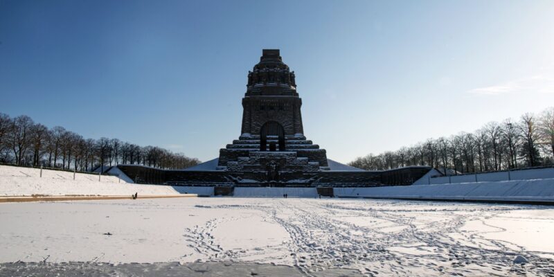 Das Leipziger Völkerschlachtdenkmal im Winter (Foto: Elli Flint)