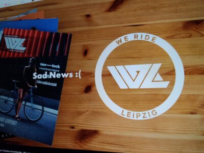 "Sad News" auf der Webseite von "We Ride Leipzig"
