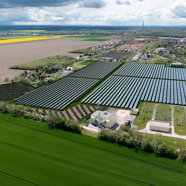 Zukunftsblick auf die größte Solarthermie-Anlage Deutschlands. (Foto: Leipziger Stadtwerke)