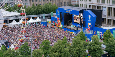 Die EM-Fanzone auf dem Augustusplatz in Leipzig (Foto: Stadt Leipzig / Tim Hard Media)