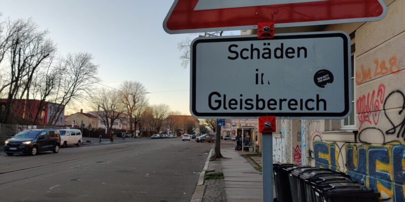 Die Gleise auf der Stötteritzer Straße sollen saniert werden.