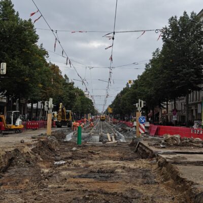 Baustelle auf der Karl-Liebknecht-Straße