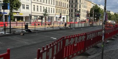 Baustelle auf der Karl-Liebknecht-Straße