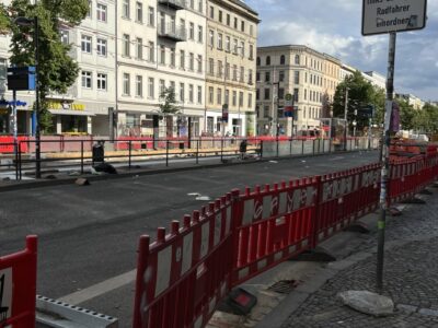 Baustelle auf der Karl-Liebknecht-Straße