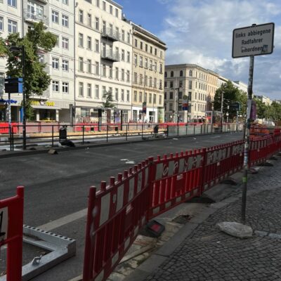 Baustelle auf der Karl-Liebknecht-Straße