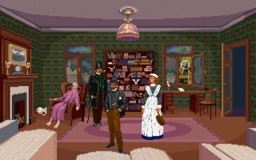 Casebook 1899 ist ein klassisches Point-and-Click-Adventure in Pixel-Optik. (Screenshot: Homo Narras Studio)