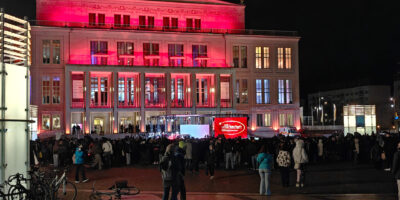 Protest zum Opernball 2025 in Leipzig