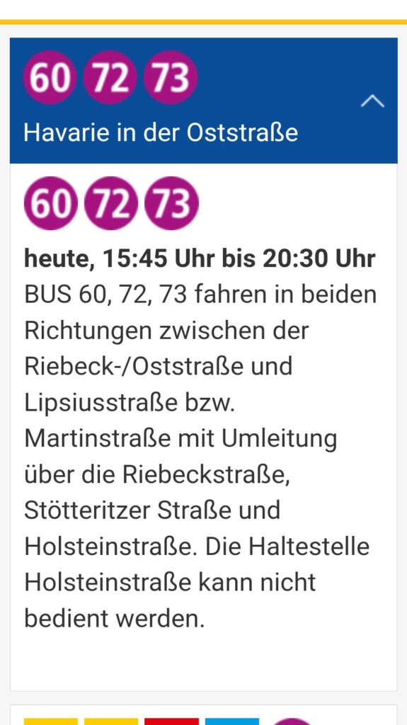 Änderungen im Linienverkehr (Screenshot: LVB)